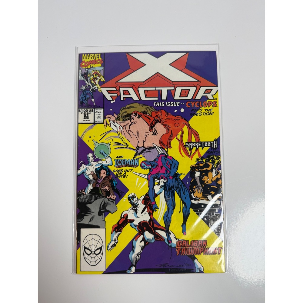 Marvel Comics X-Factor #53 1990 Cyclops Jean Grey Sabretooth Sienkiewicz Art